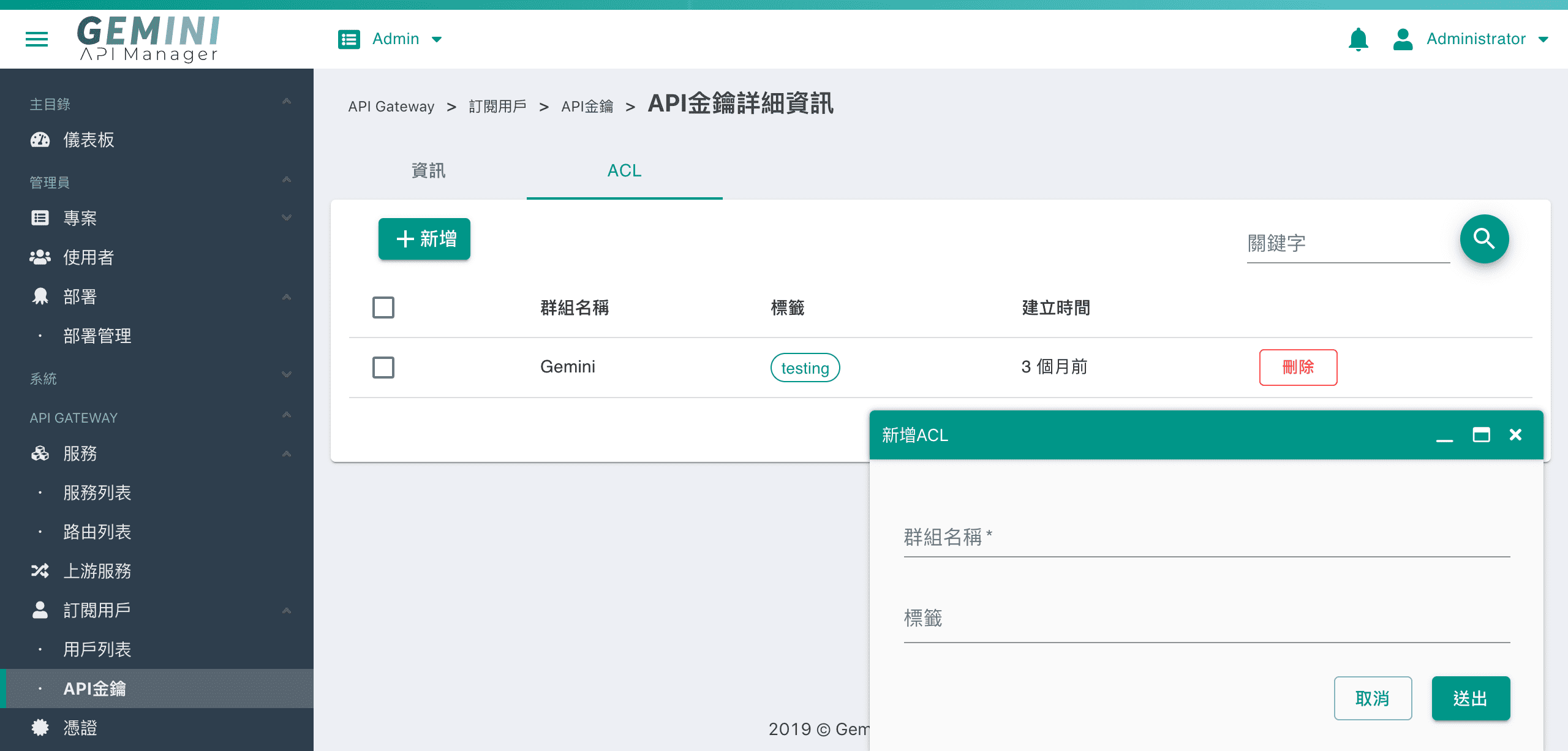 新增ACL