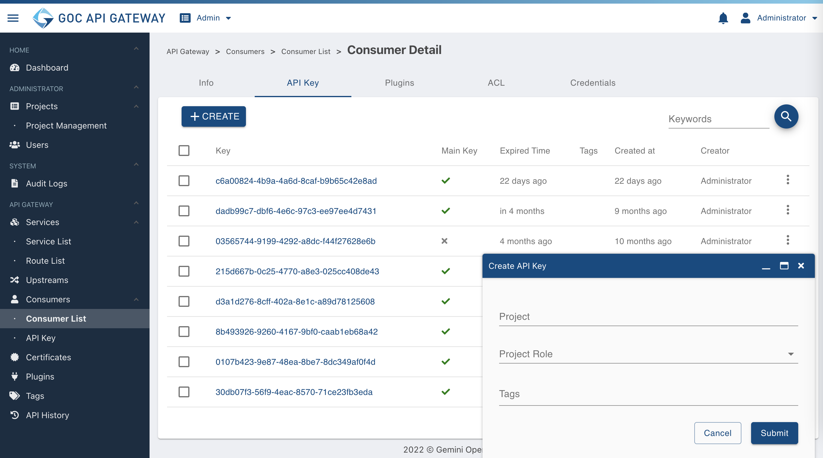 create api key