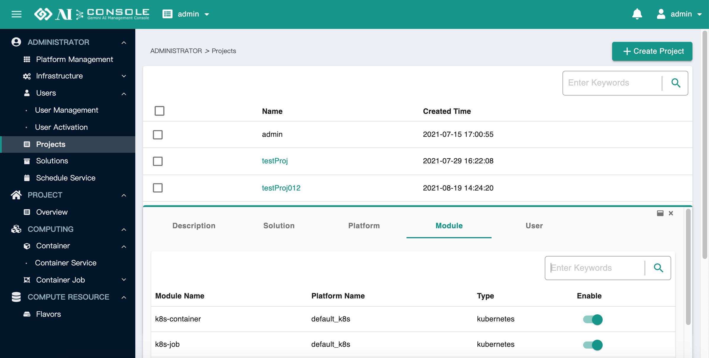 project module