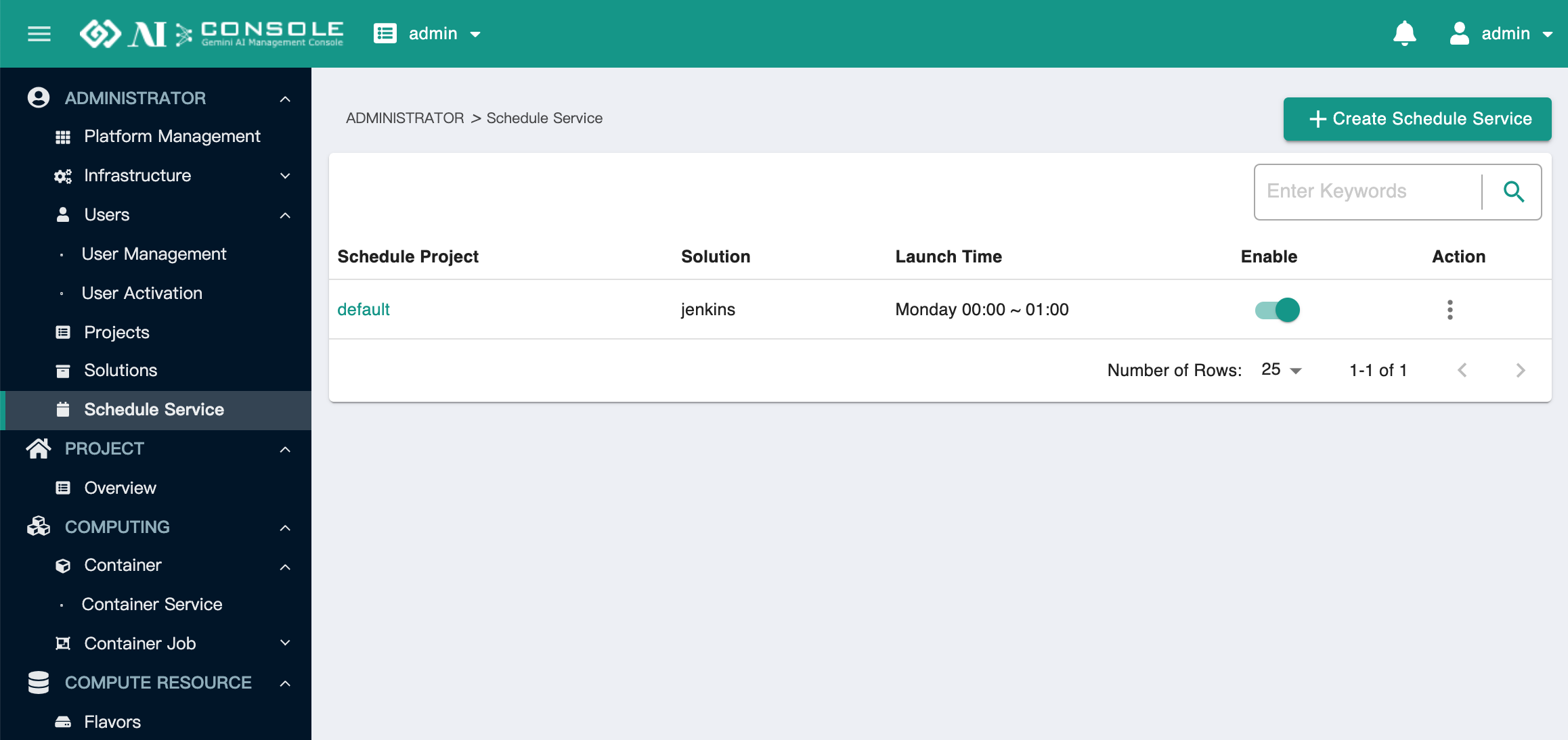 schedule service