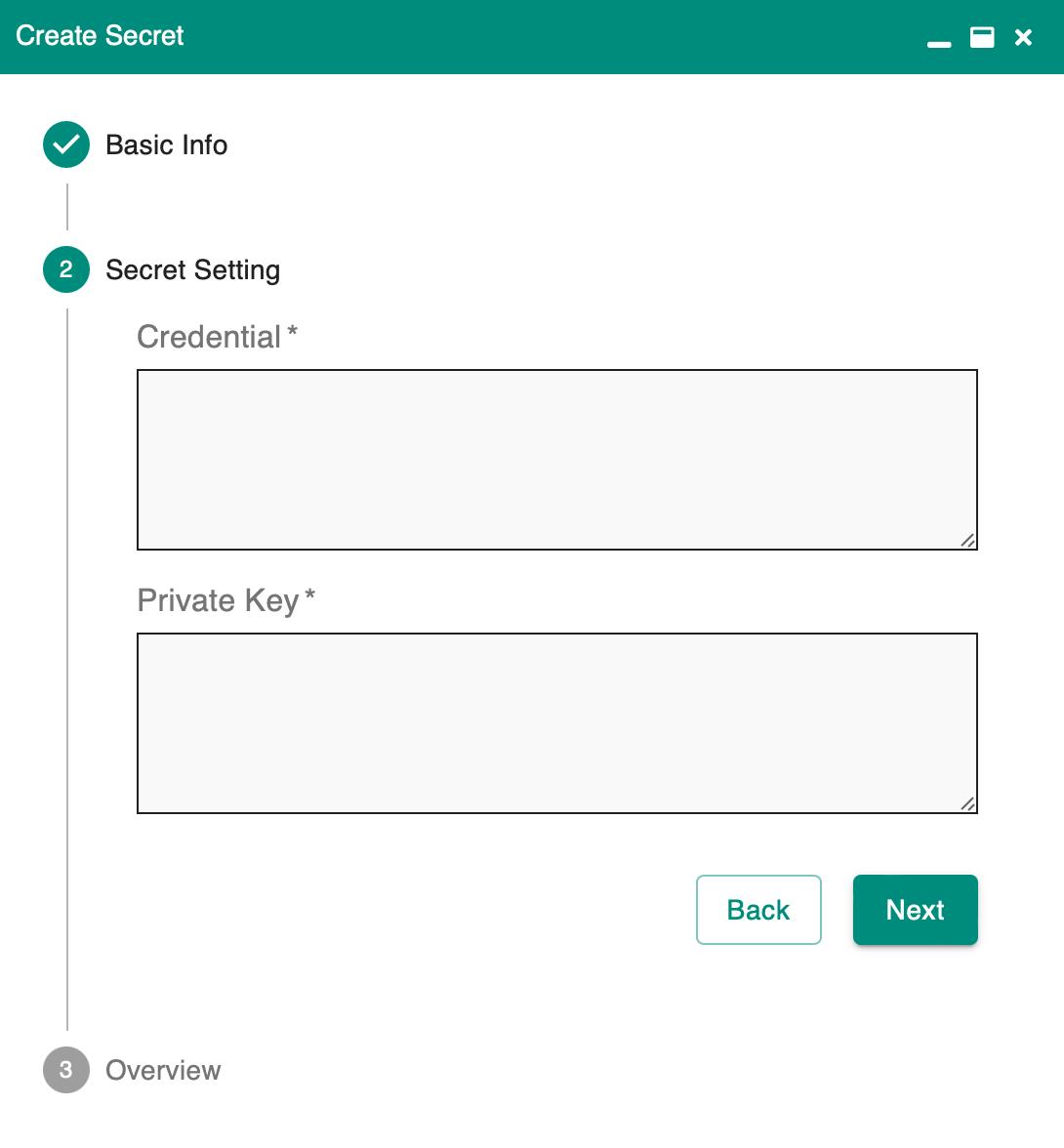 secret create form tls