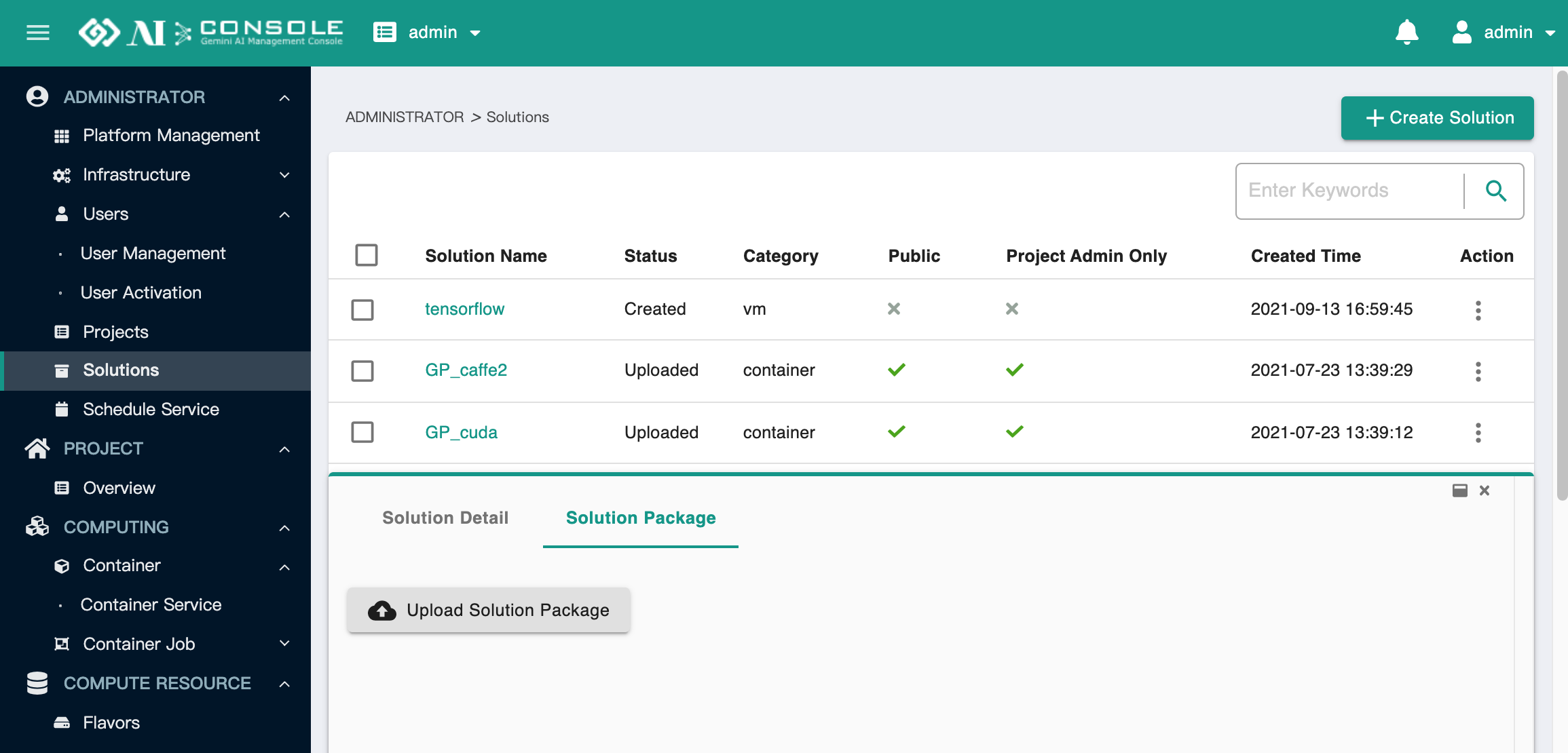upload solution