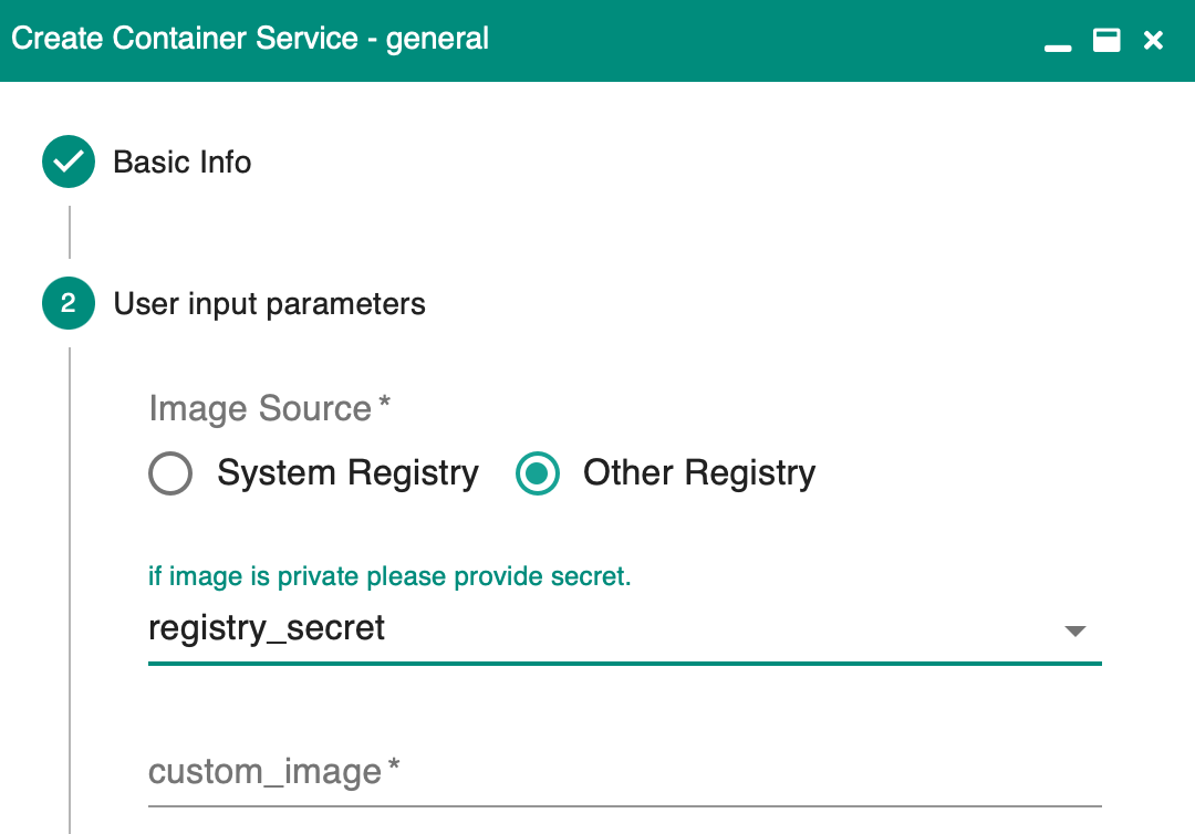 use secret in image source