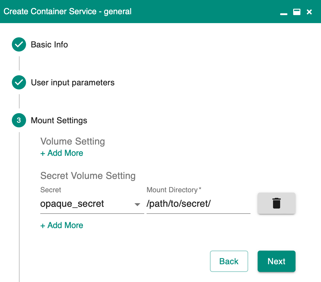 use secret in volume
