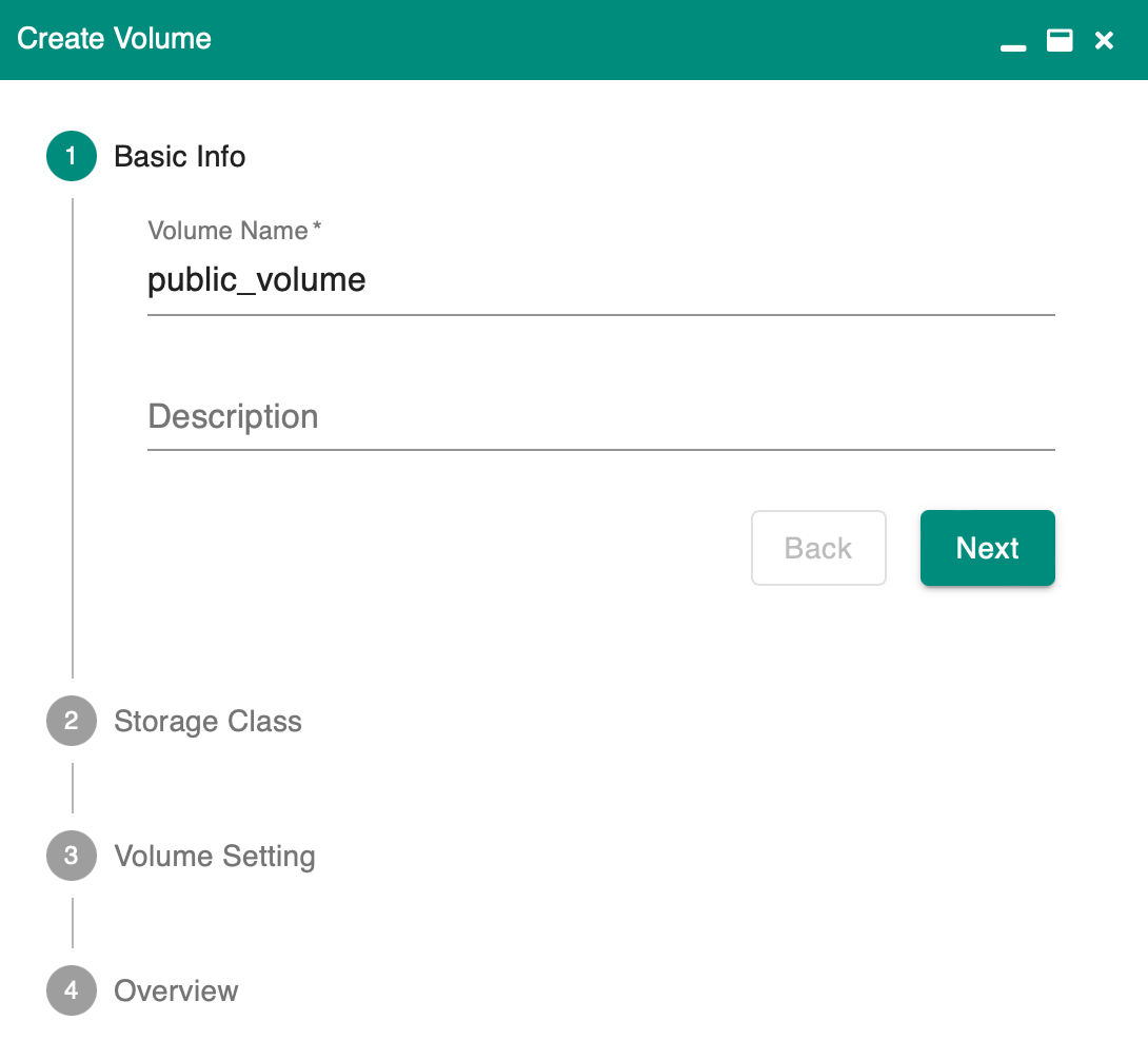 volume create basic info